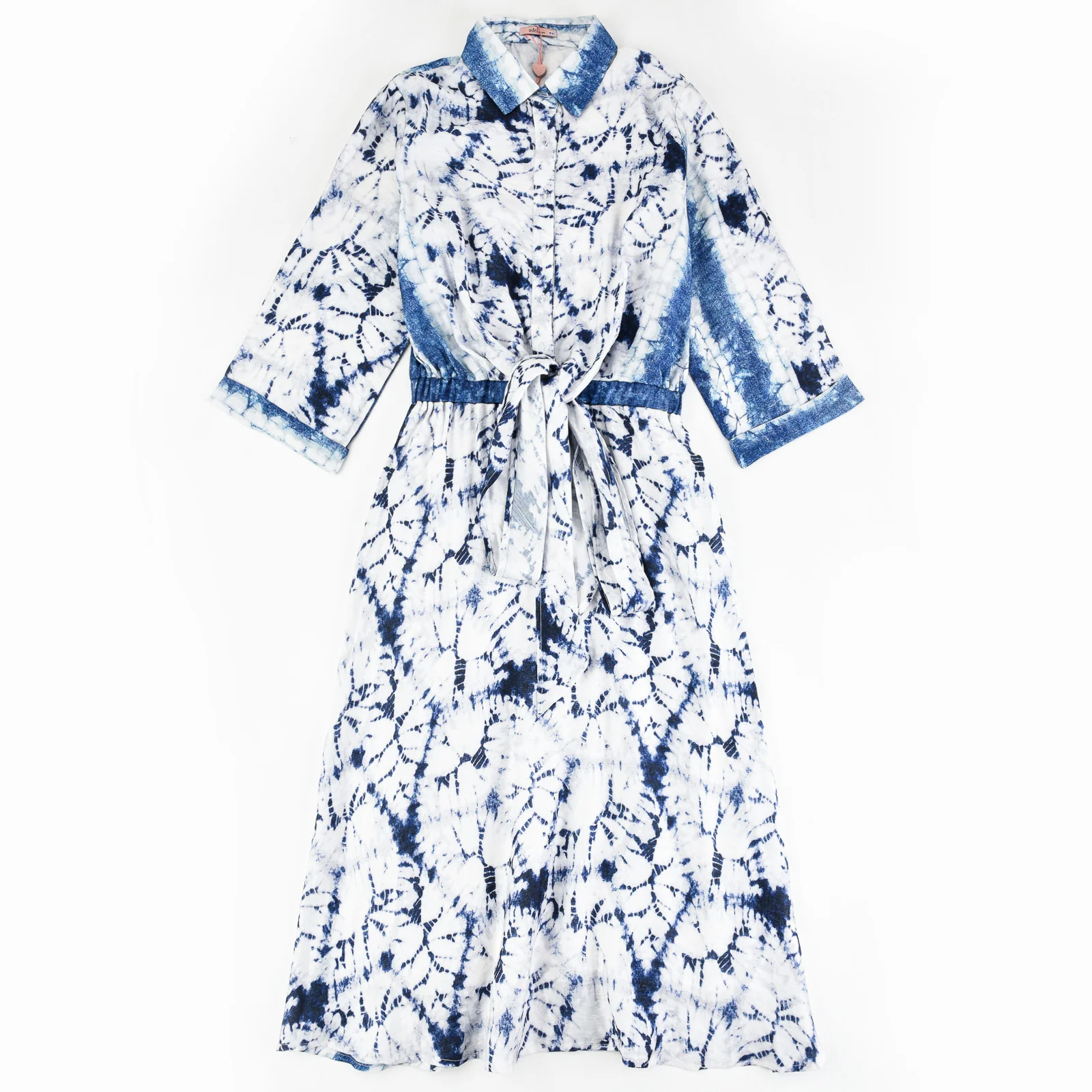 Tie Dress With Collar - Image 13