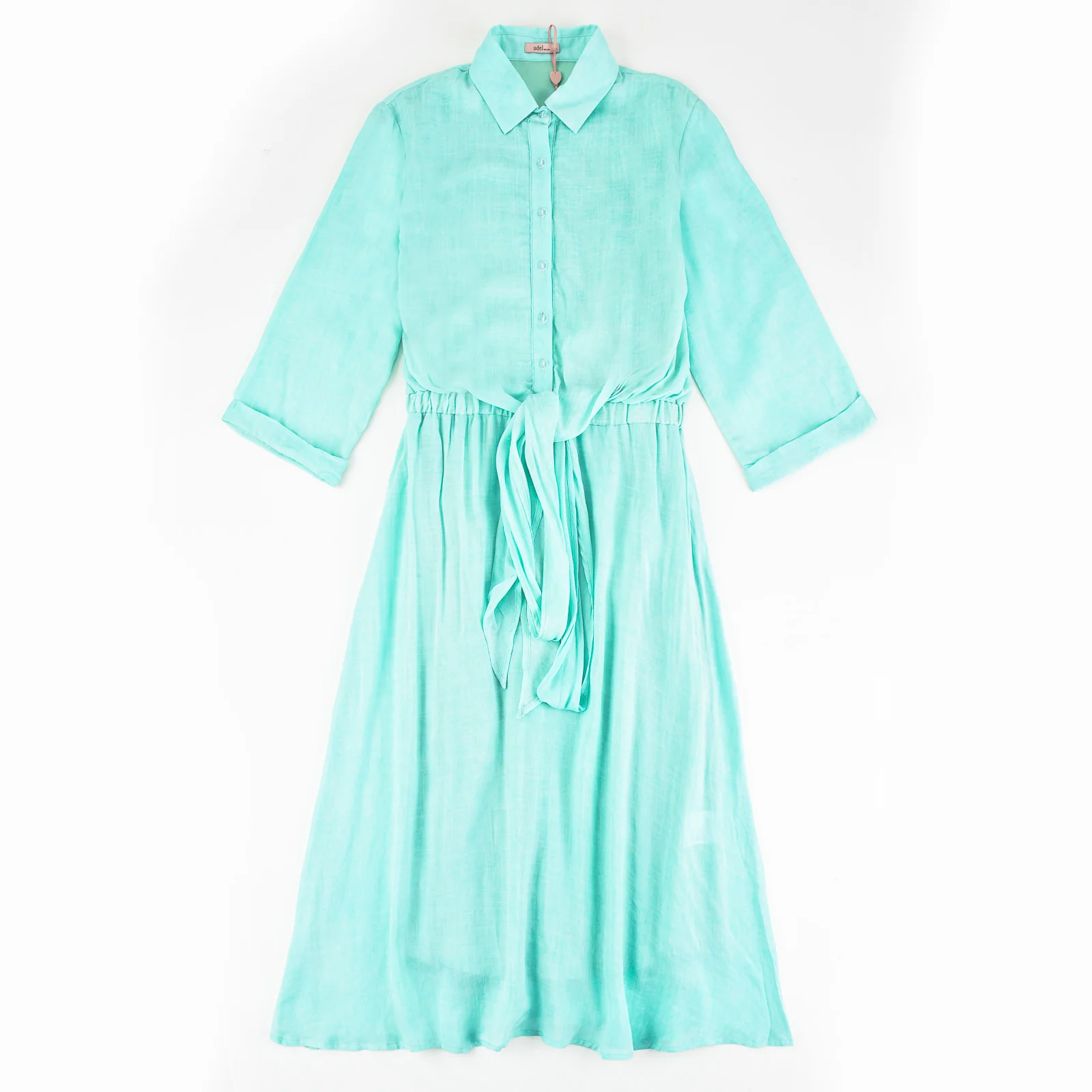 Tie Dress With Collar - Image 19