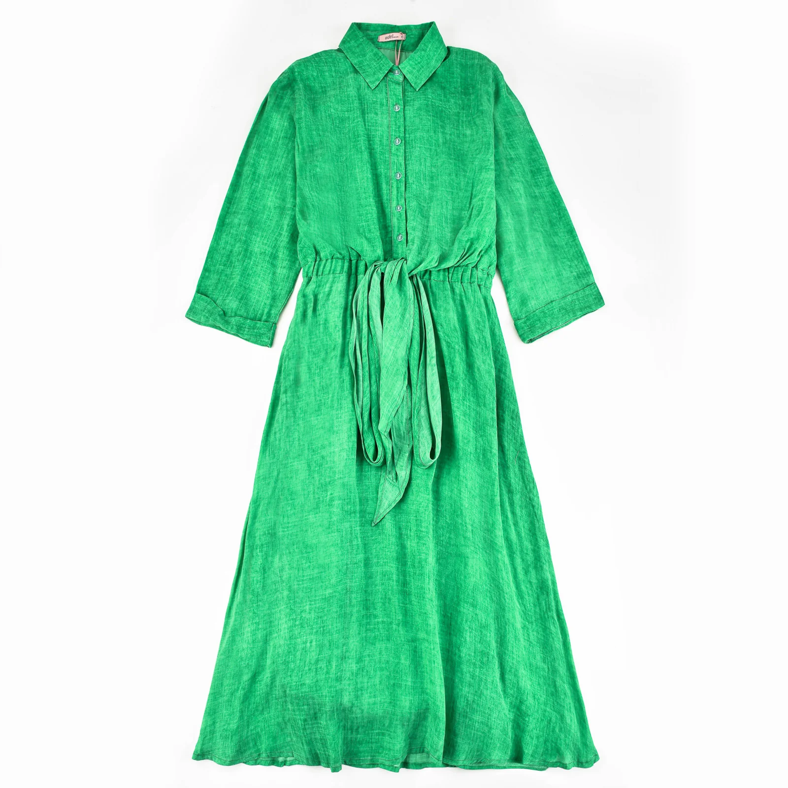Tie Dress With Collar - Image 20