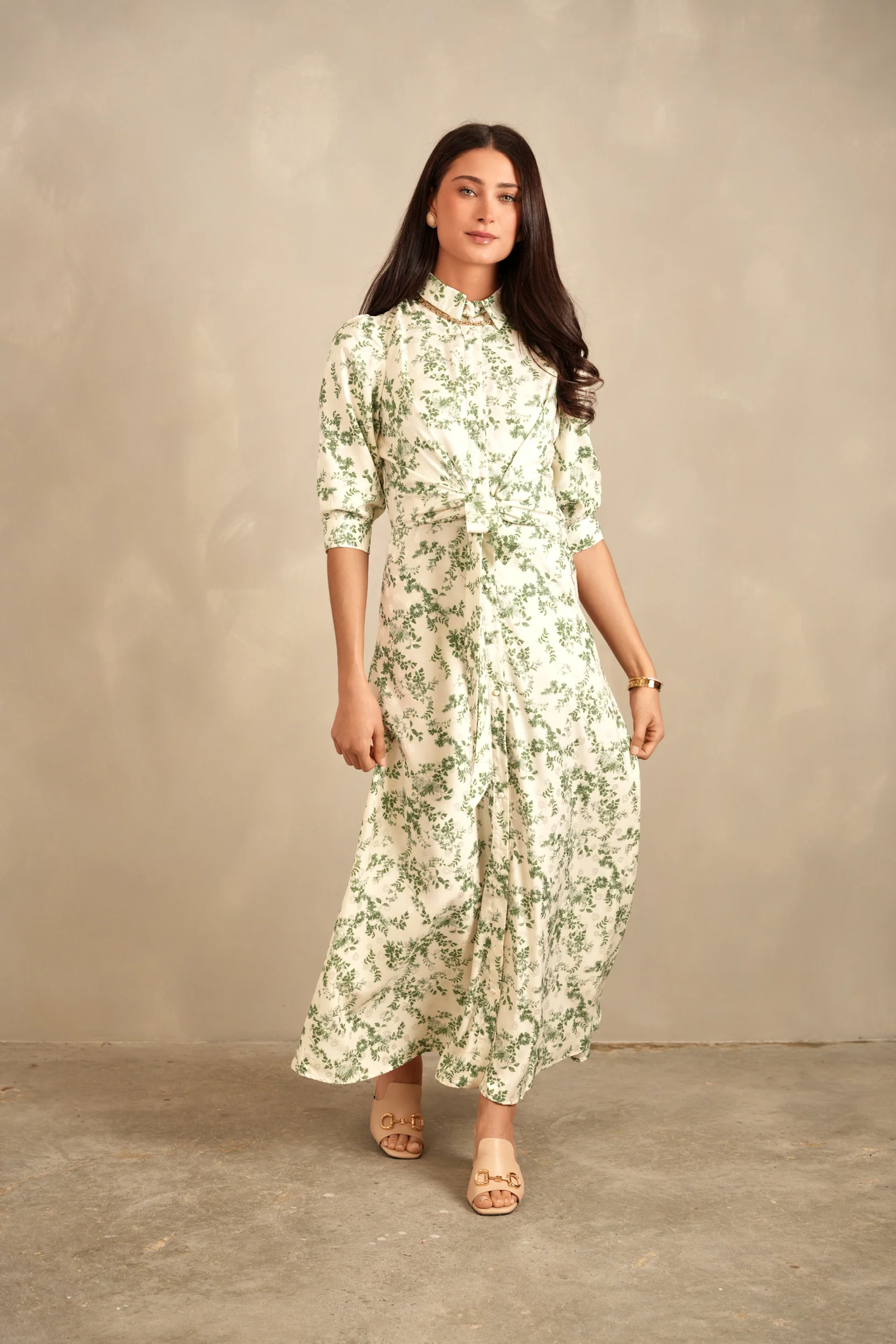 Tie Button Dress
