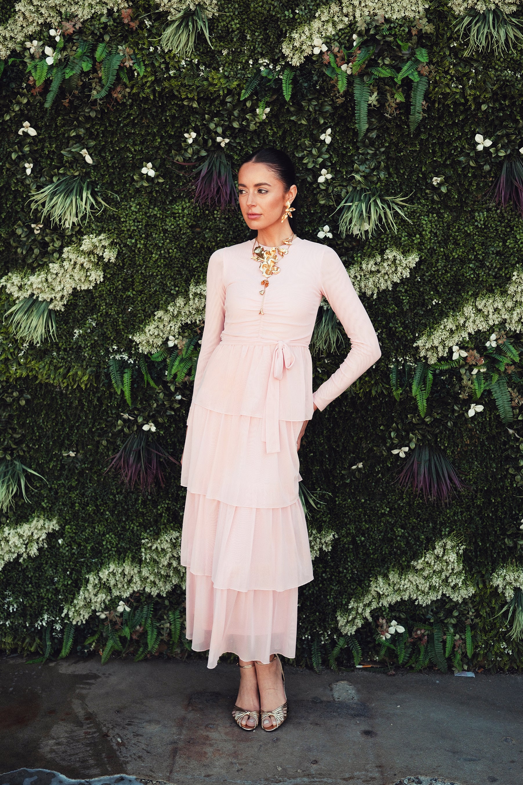 Mesh Layered Maxi Dress - Image 2