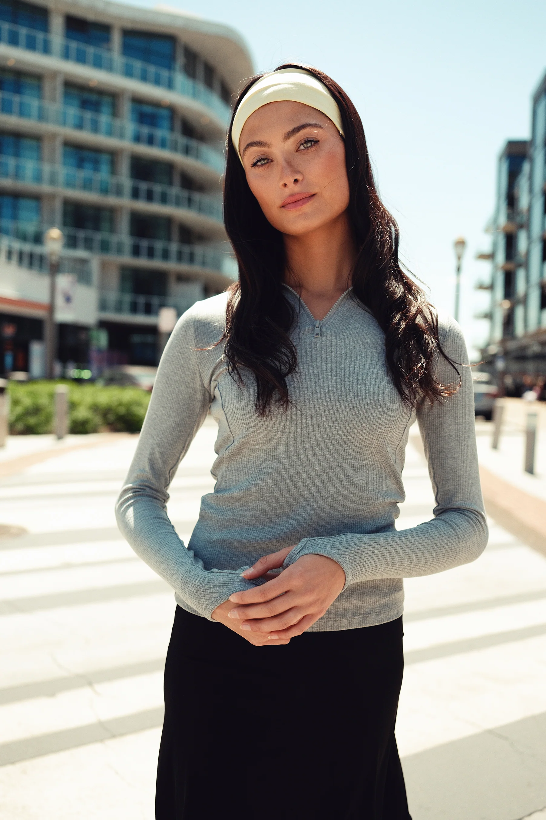 Soft Rib Zipper Tee