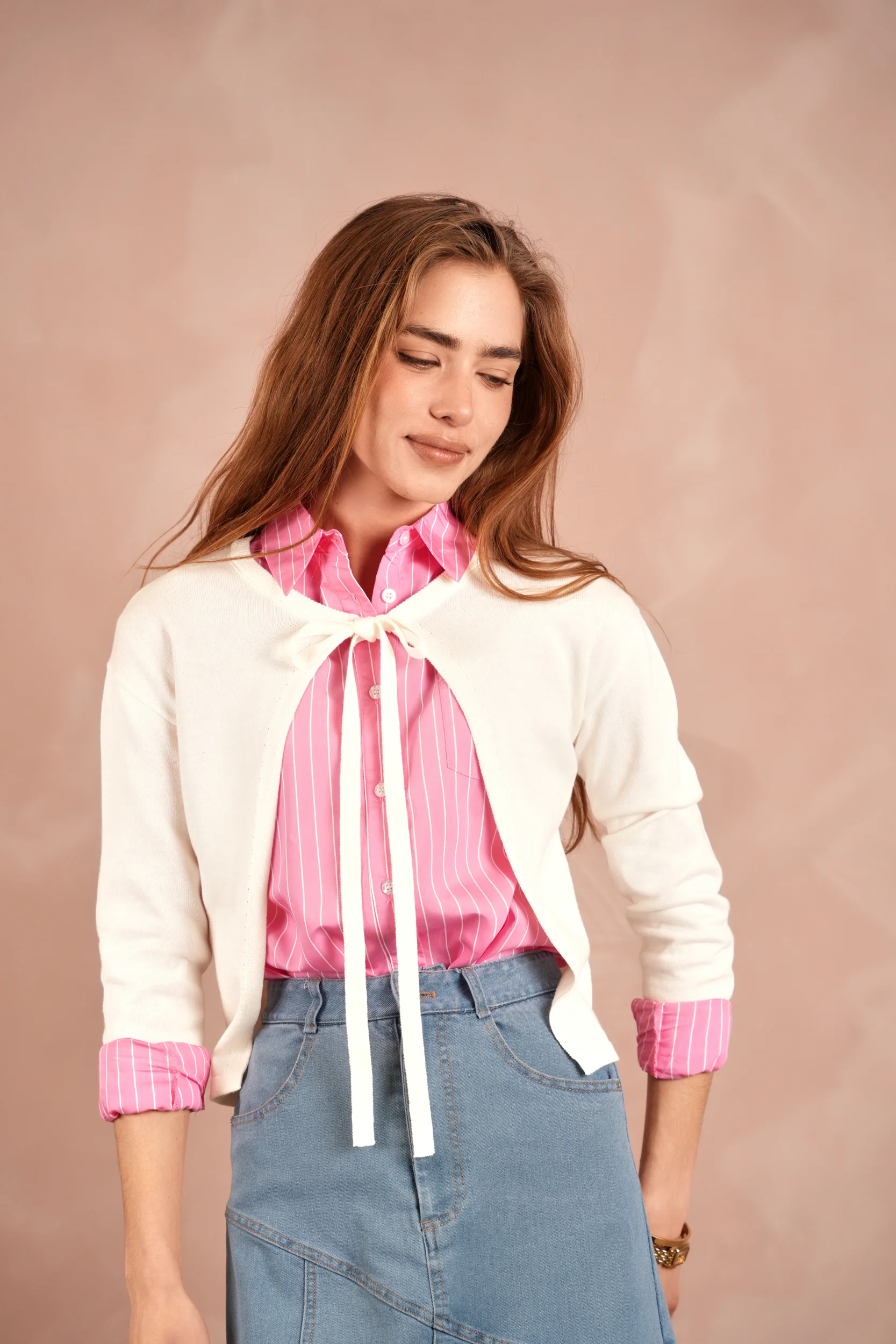 Knit Tie Cardigan - Image 6