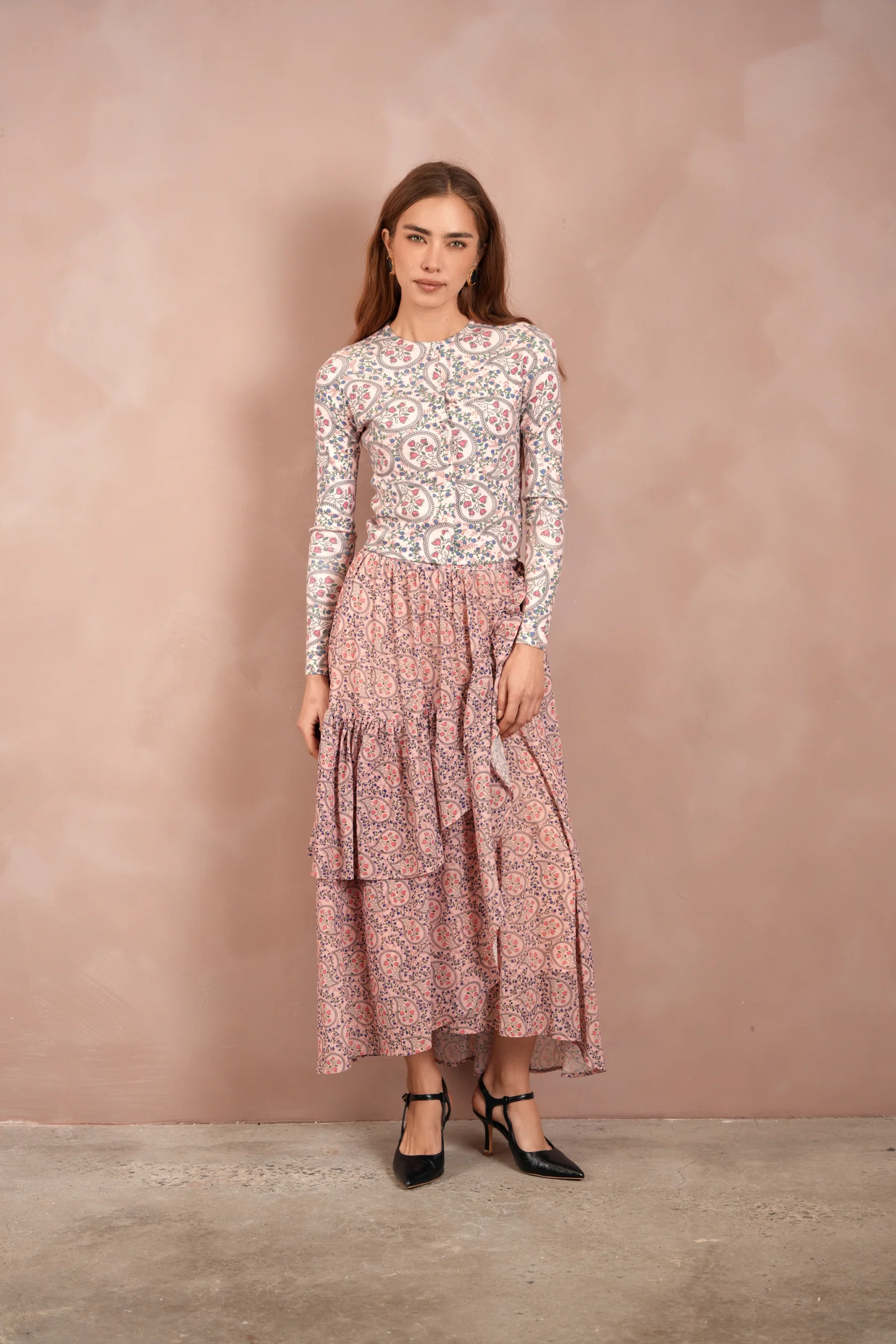 Print Knit Cardigan - Image 8