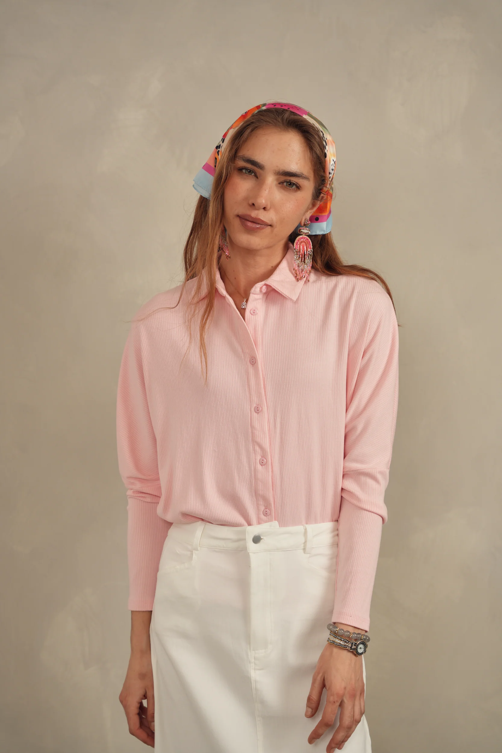 Soft Rib Dolman Sleeve Shirt - Image 20