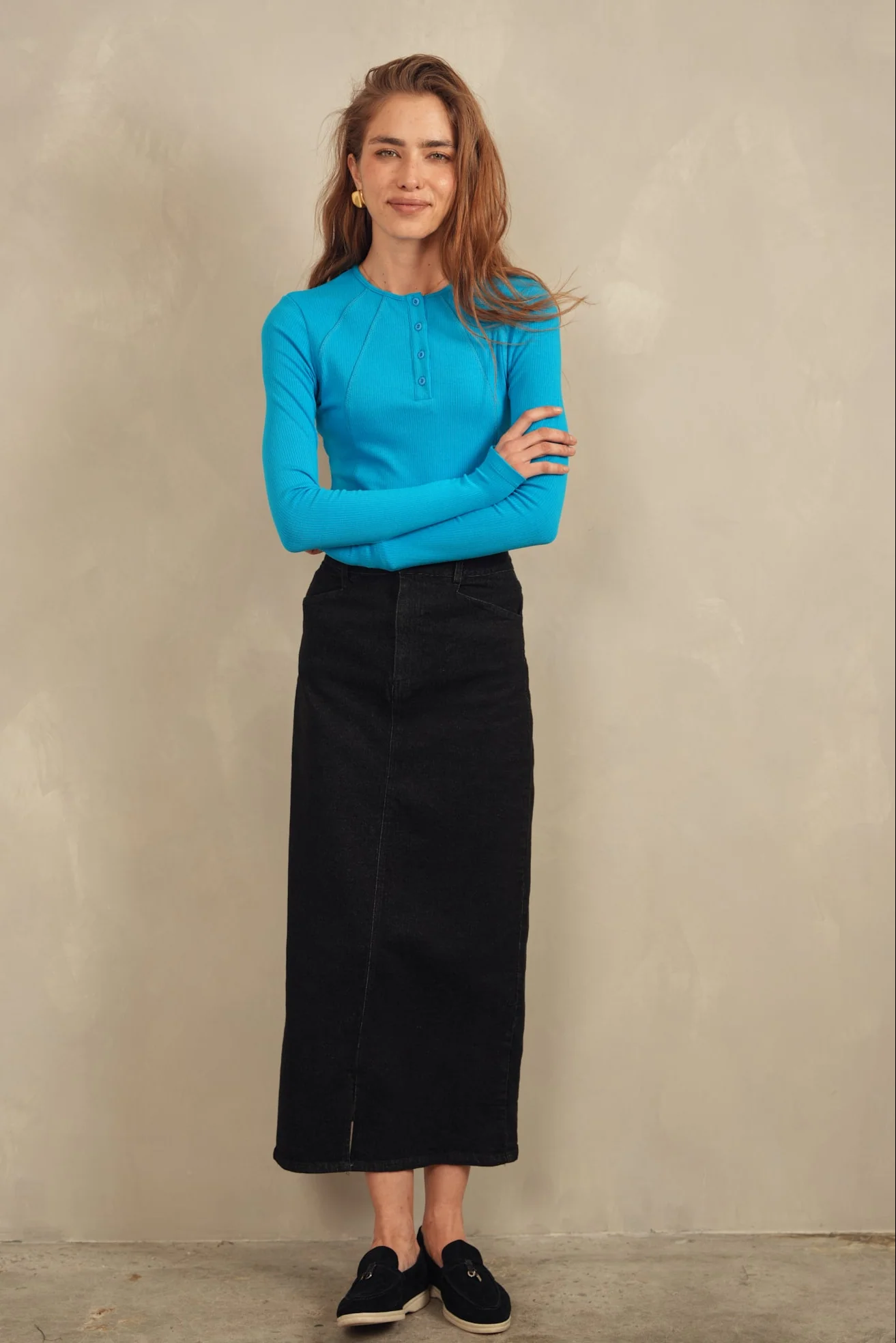 Henley Neck Soft Rib Tee - Image 13