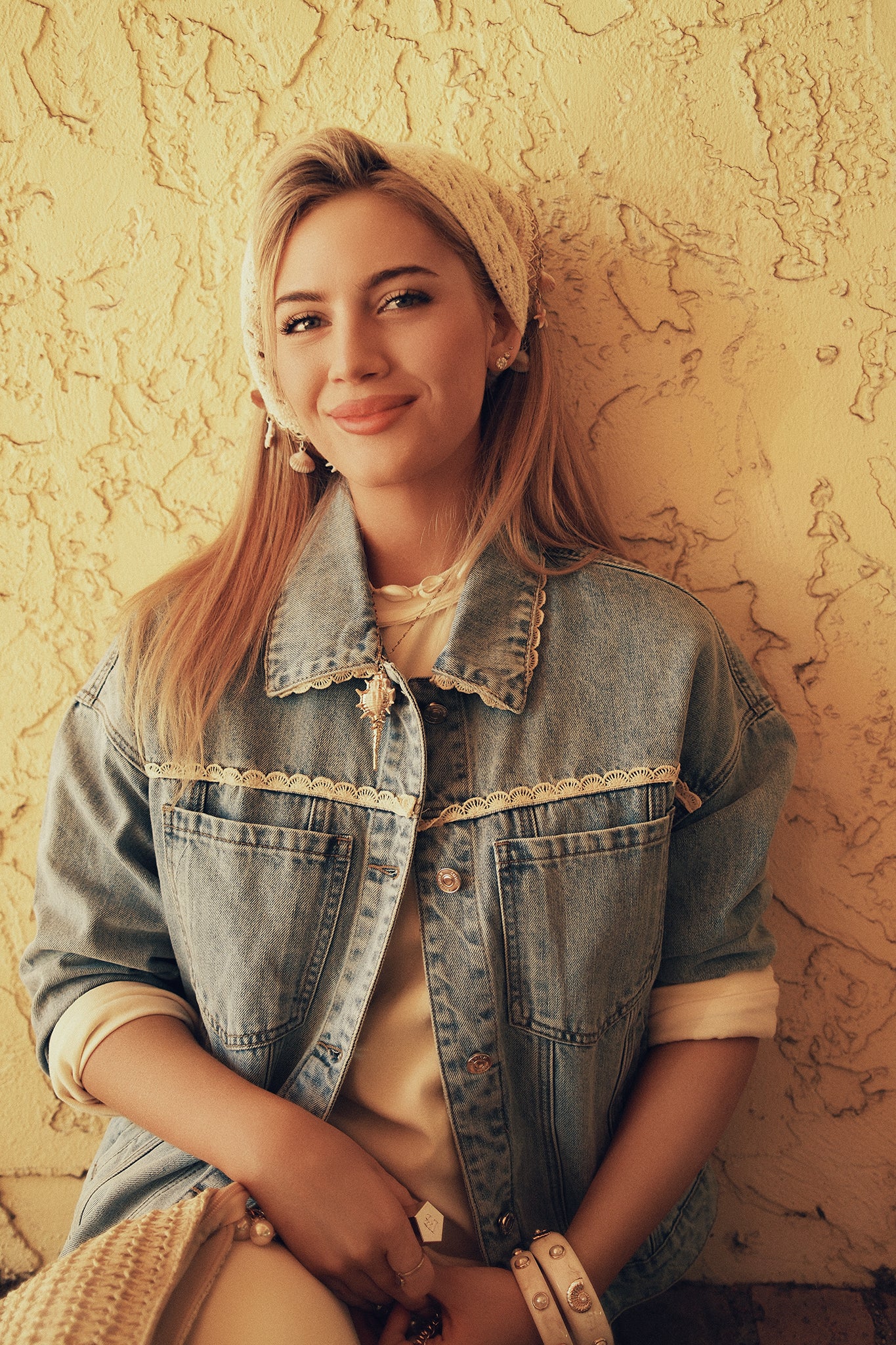 Oversized Denim Jacket w/ Lace - Image 20