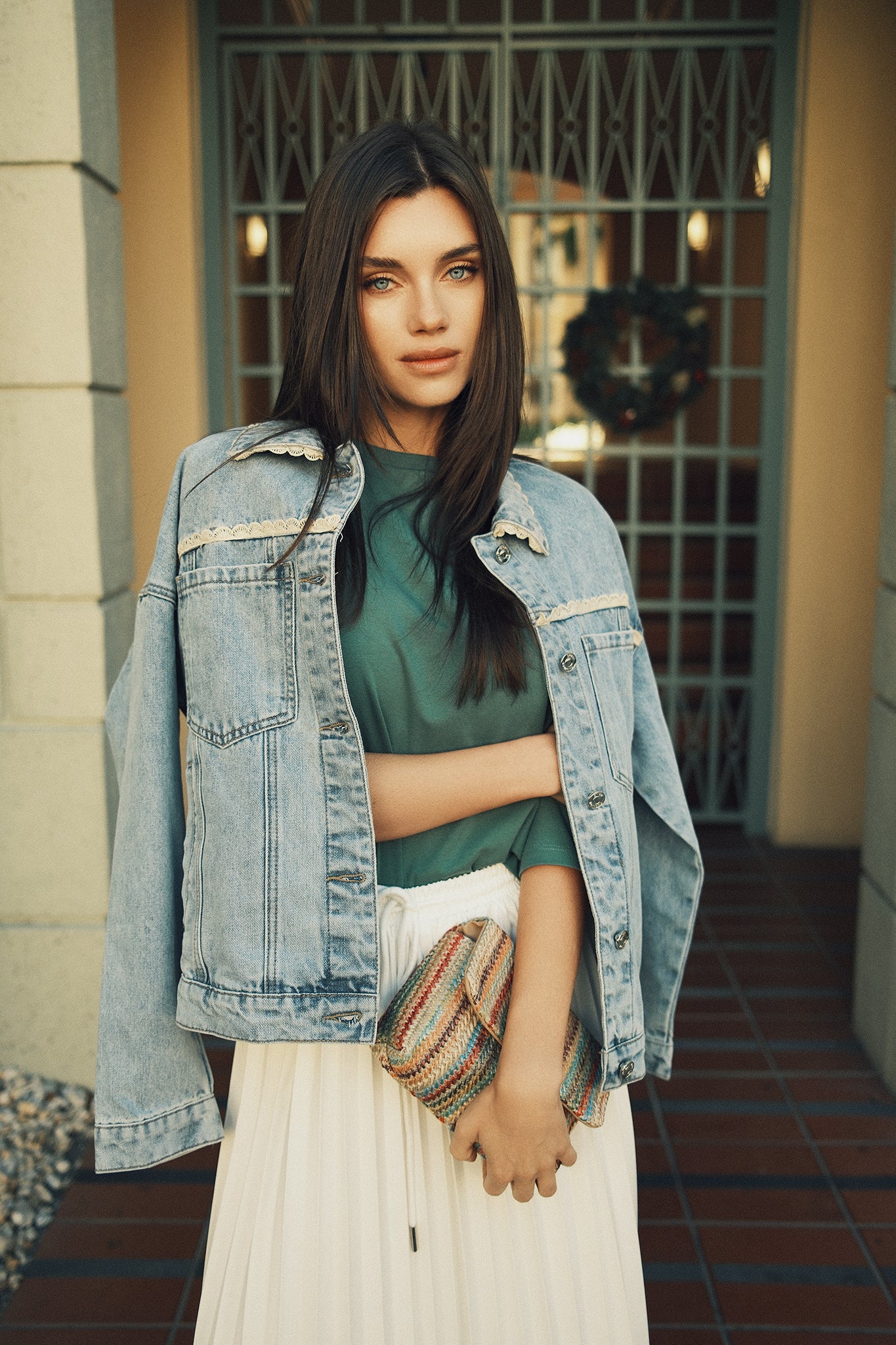 Oversized Denim Jacket w/ Lace - Image 24