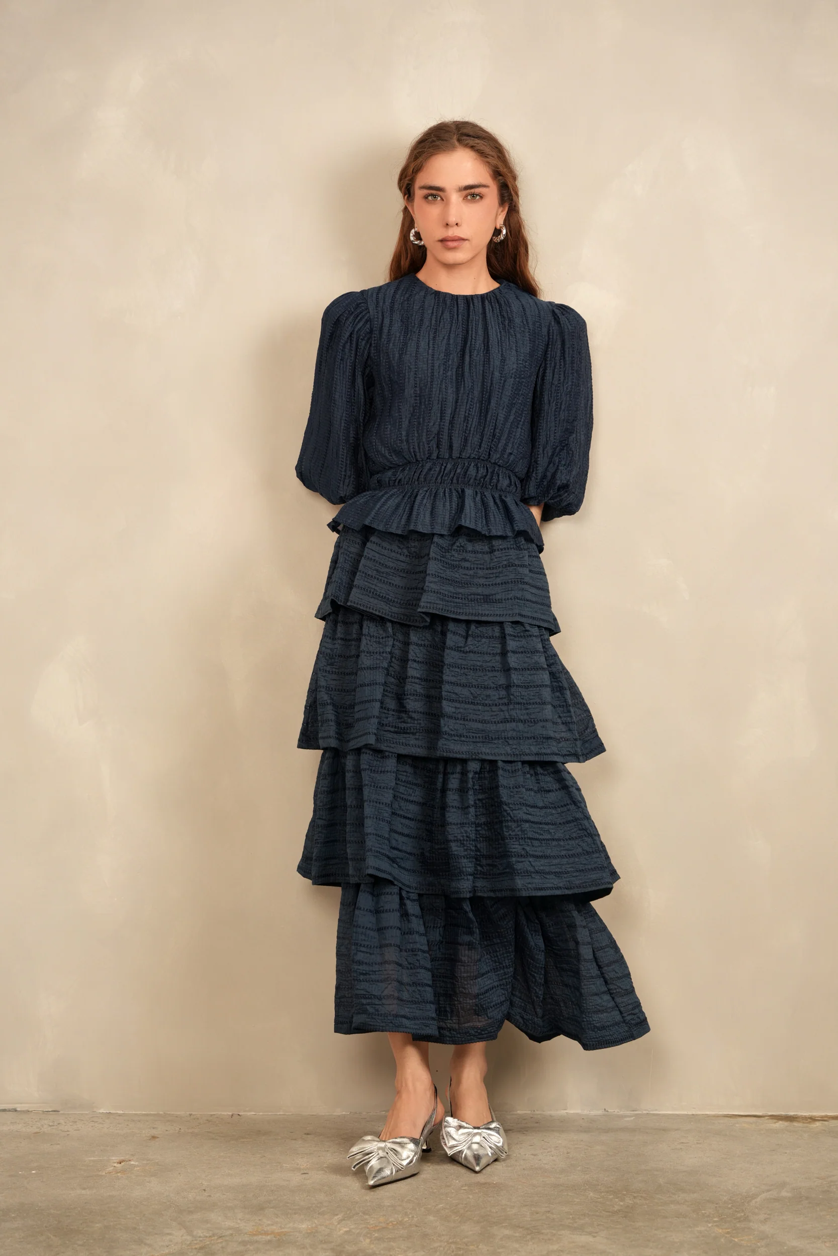 Puff Sleeve Top w/ Waist Smocking - Image 4