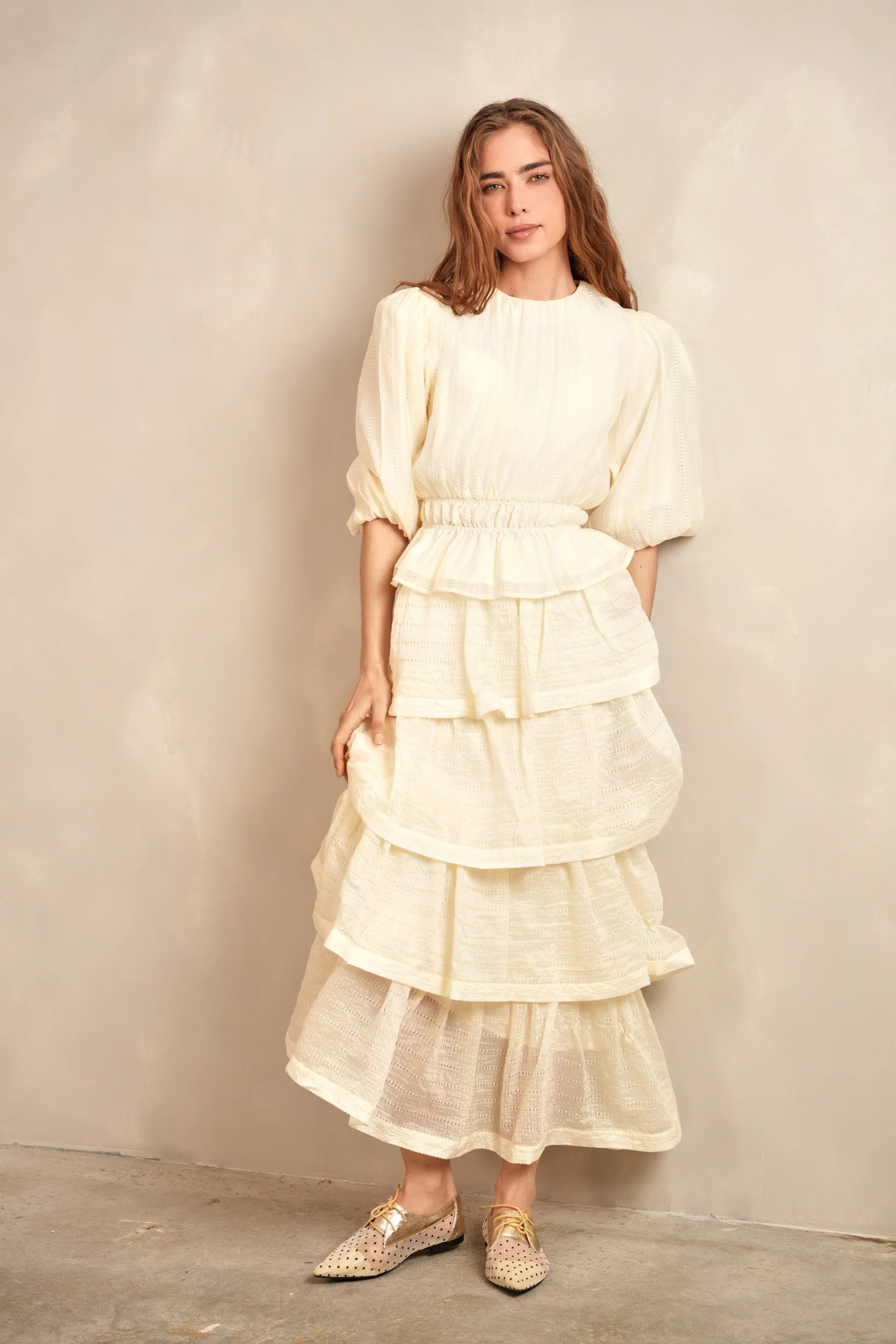 Puff Sleeve Top w/ Waist Smocking - Image 7