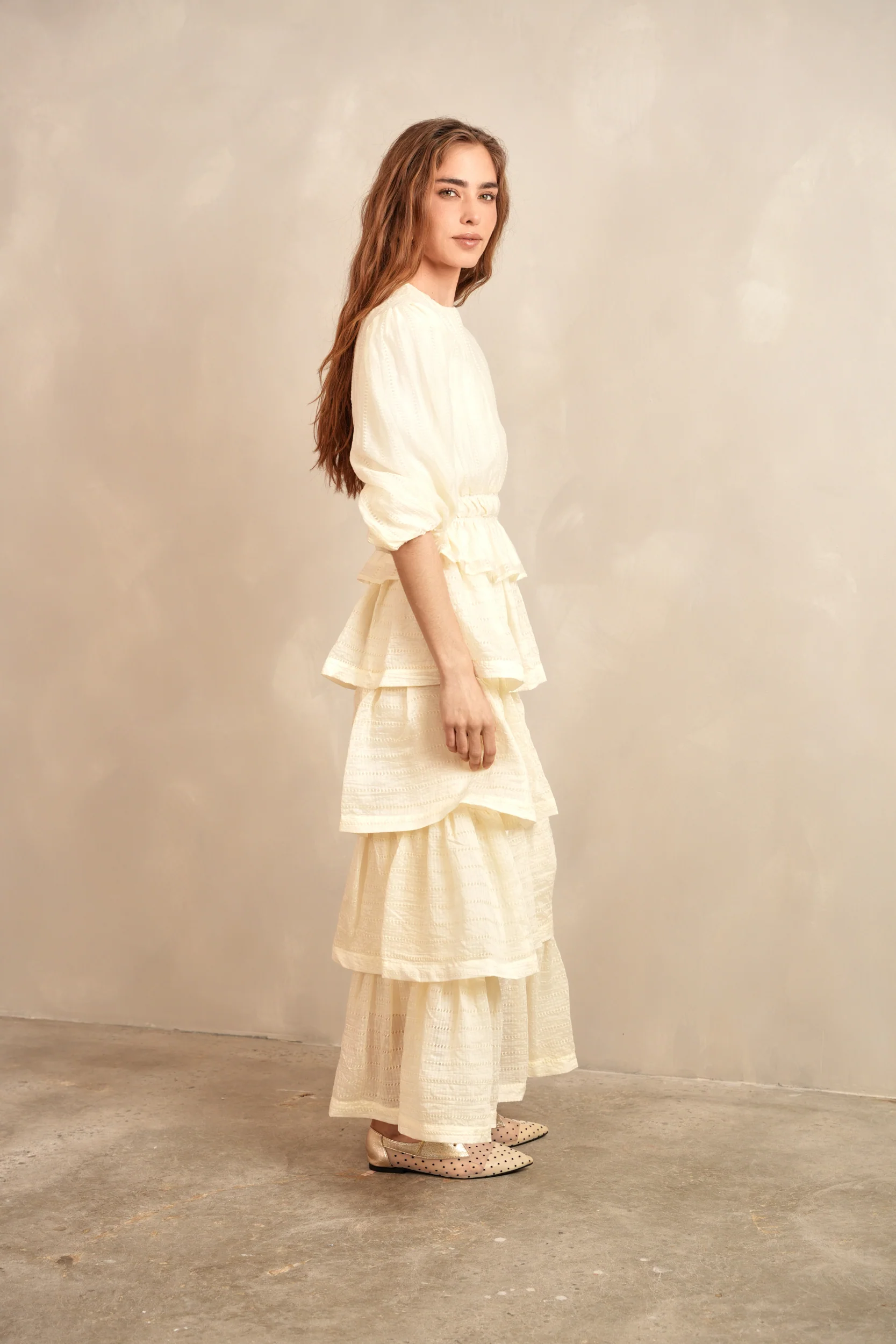 Puff Sleeve Top w/ Waist Smocking - Image 9