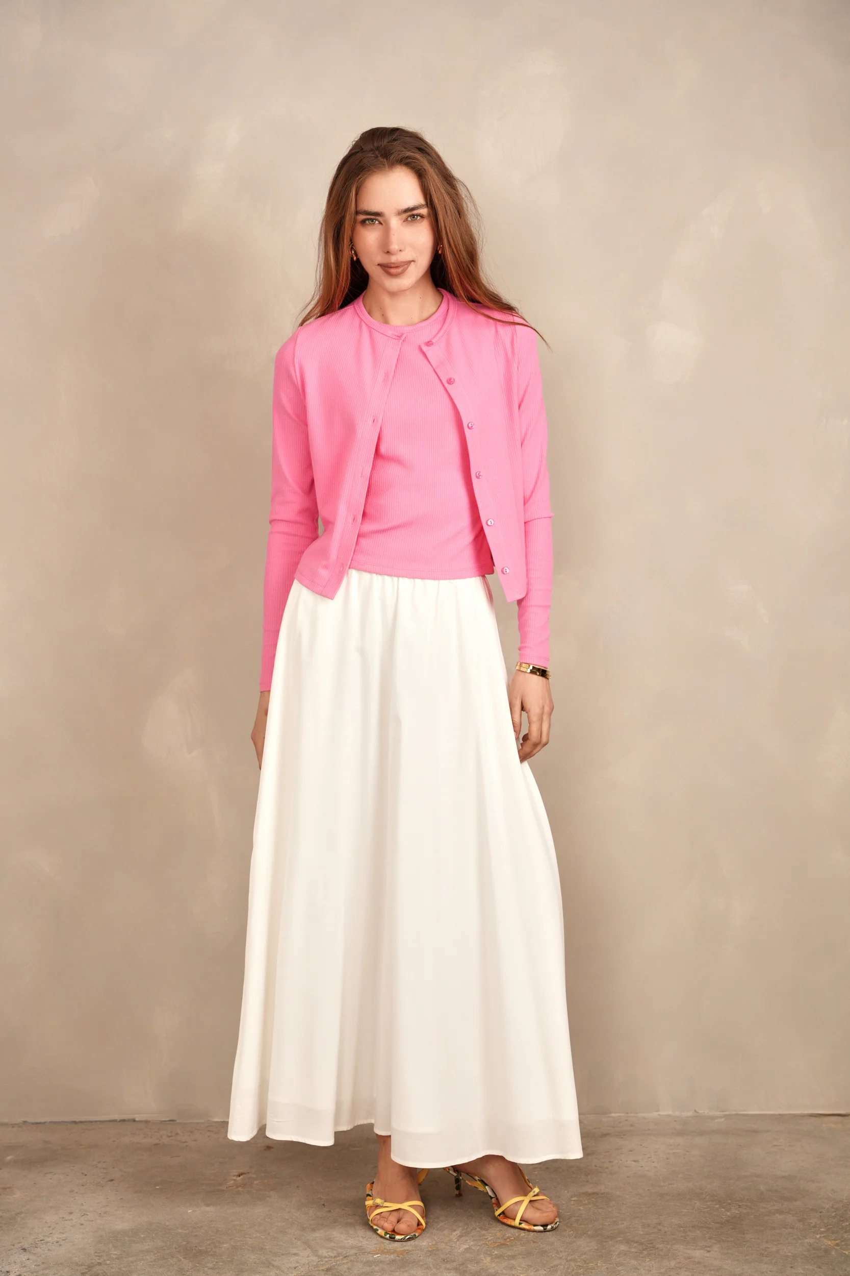 Pointelle Cardigan and Matching Tank - Image 5