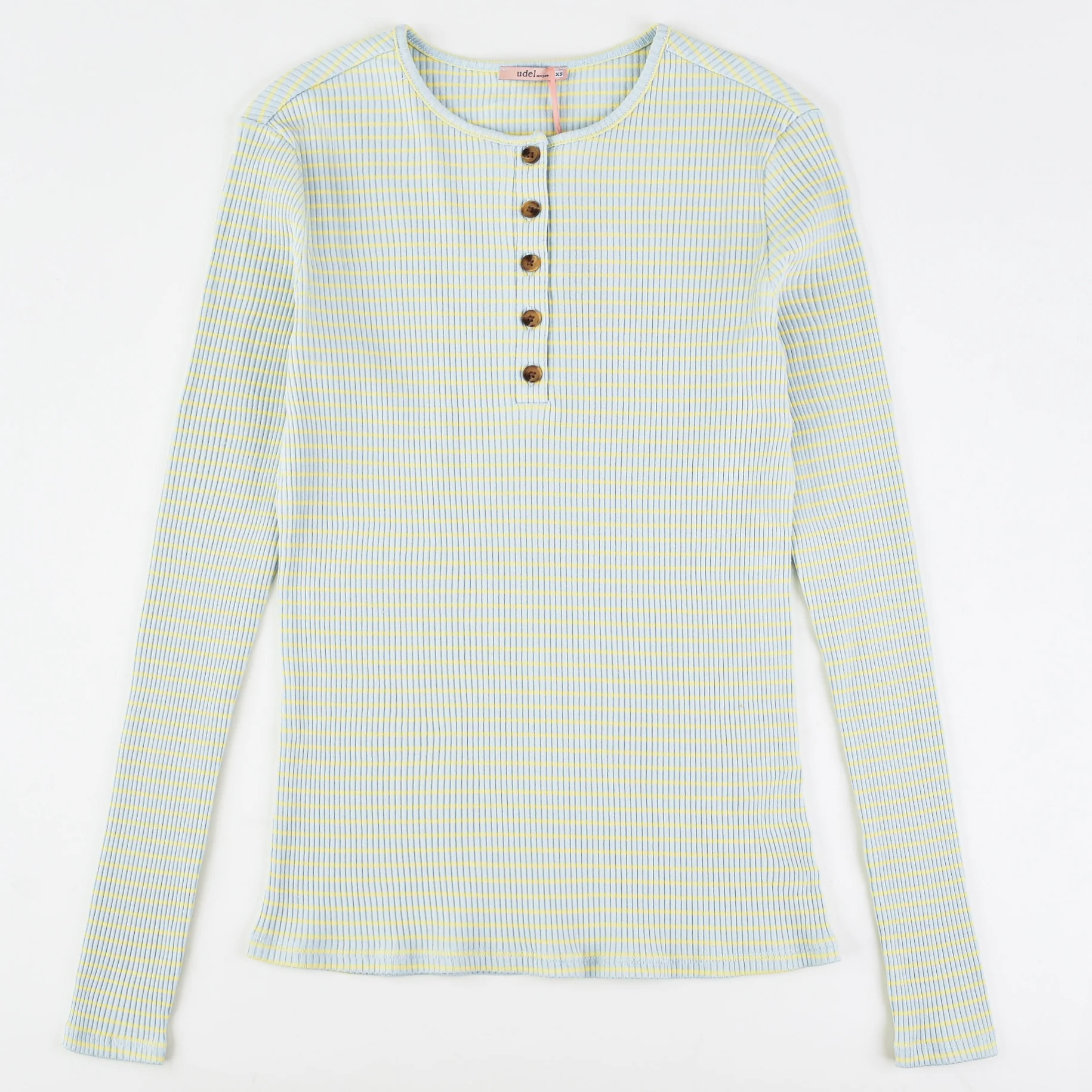 Striped Rib Henley Tee - Image 3