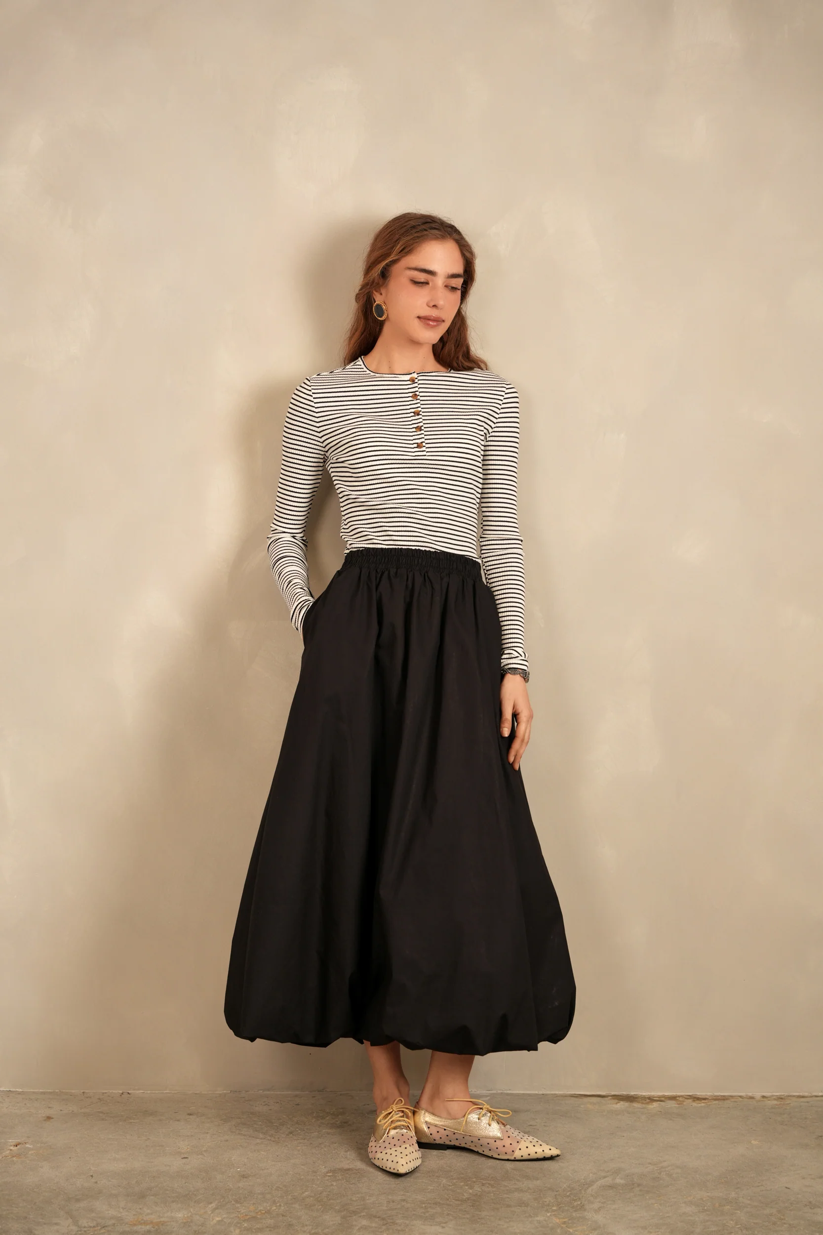 Striped Rib Henley Tee - Image 4
