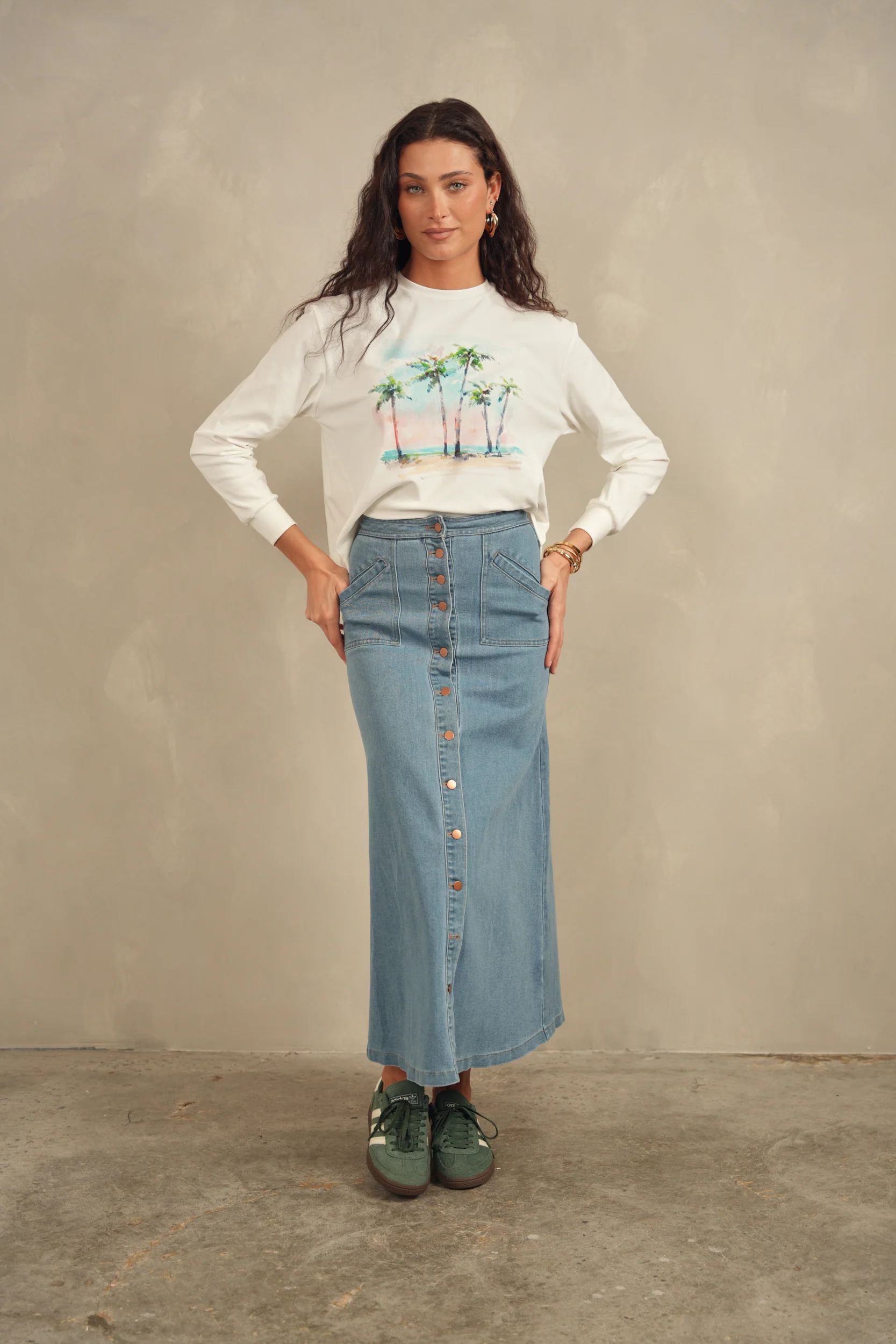 Denim Pocket Skirt - Image 15