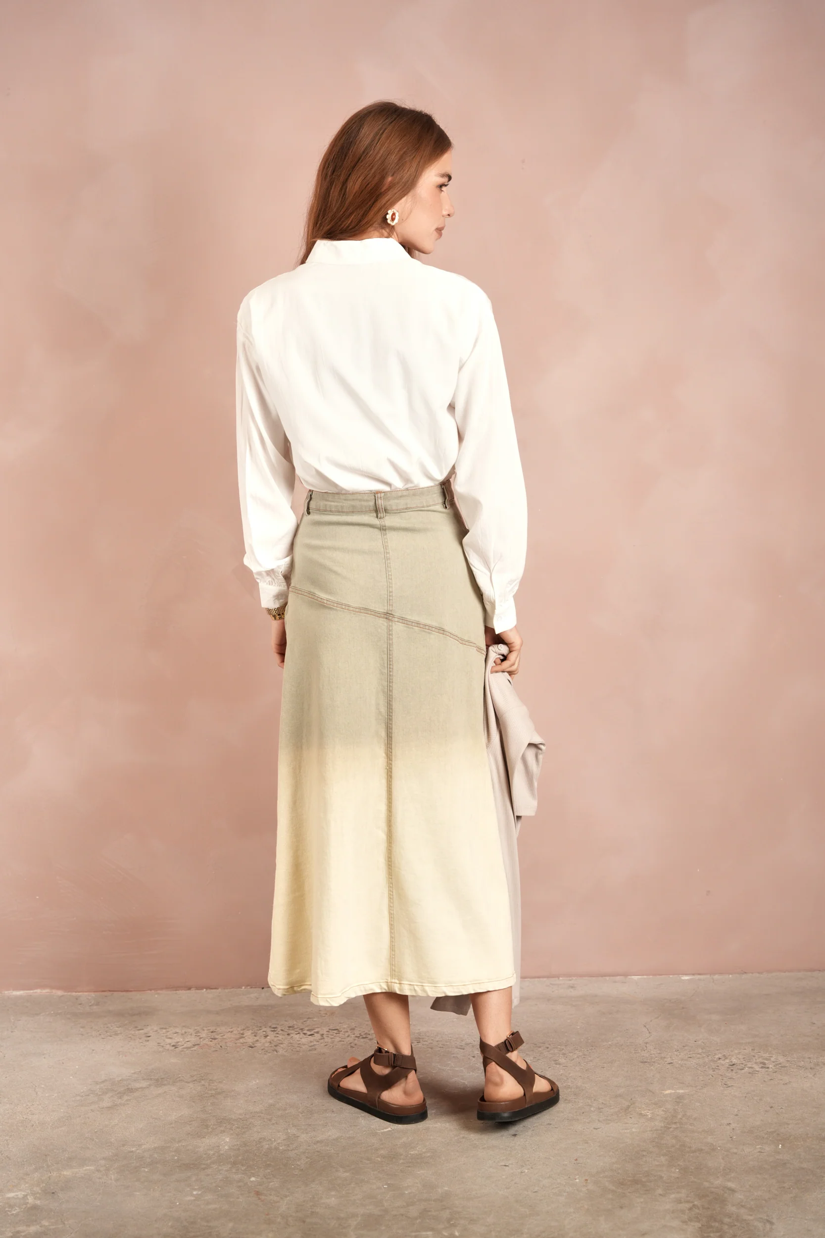 Embellished Chain Denim Skirt - Image 4
