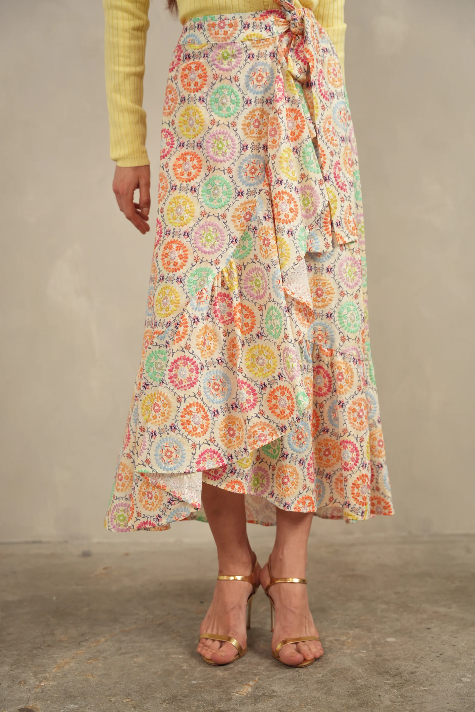 Mock Wrap Frilled Skirt - Image 2