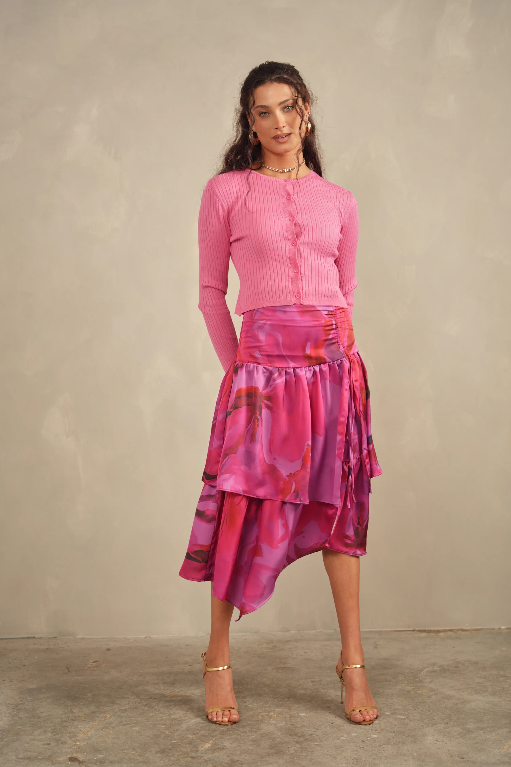 High-Low Ruched Skirt - Image 6