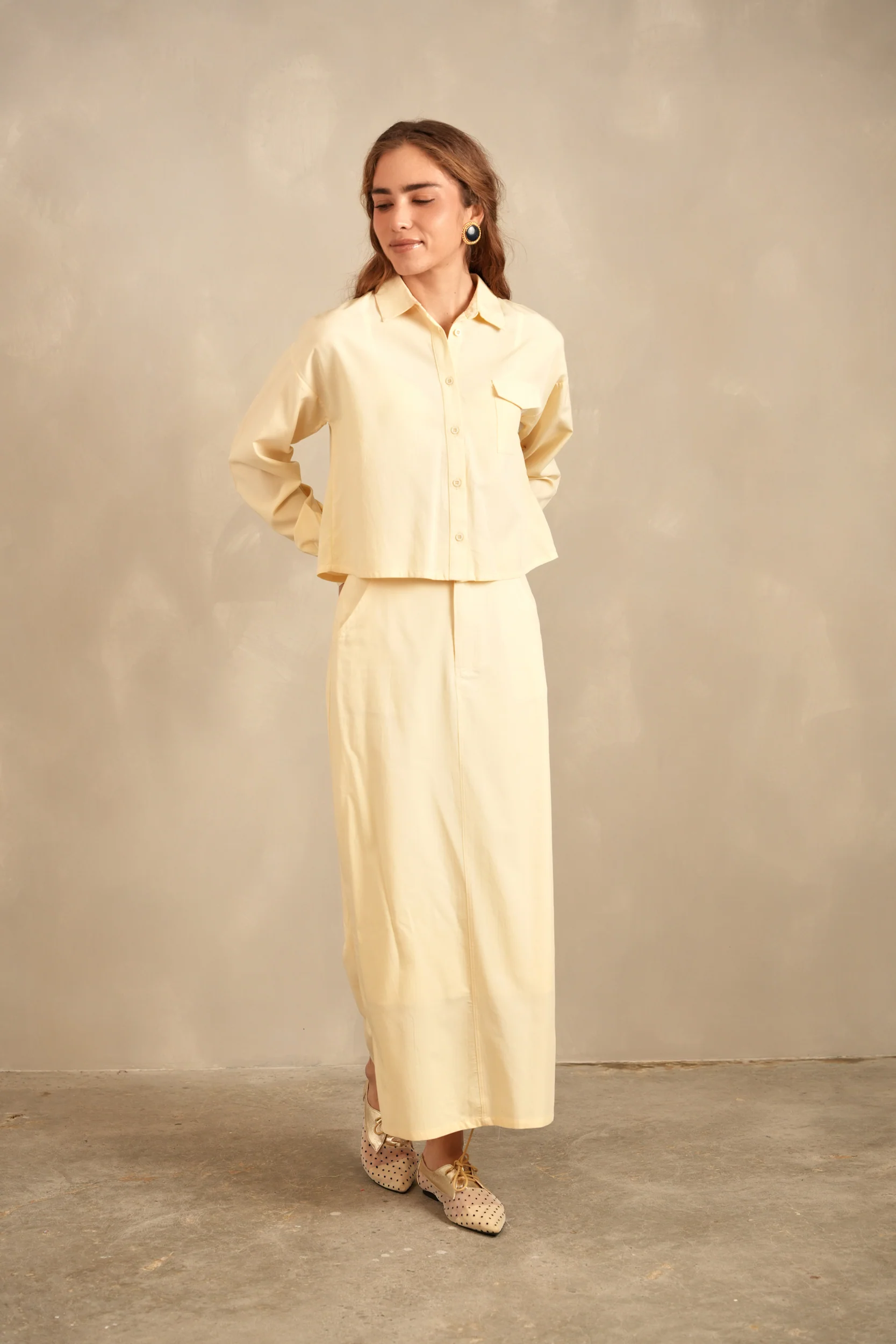 Straight Cotton Skirt