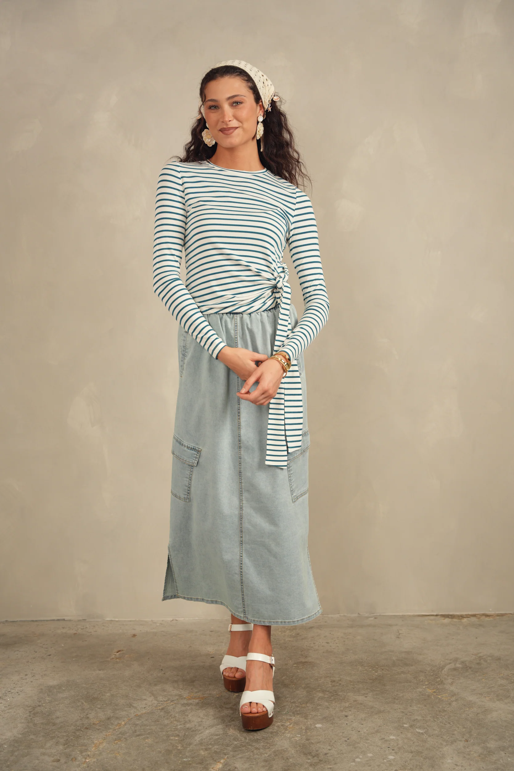 Cargo Denim Skirt - Image 2