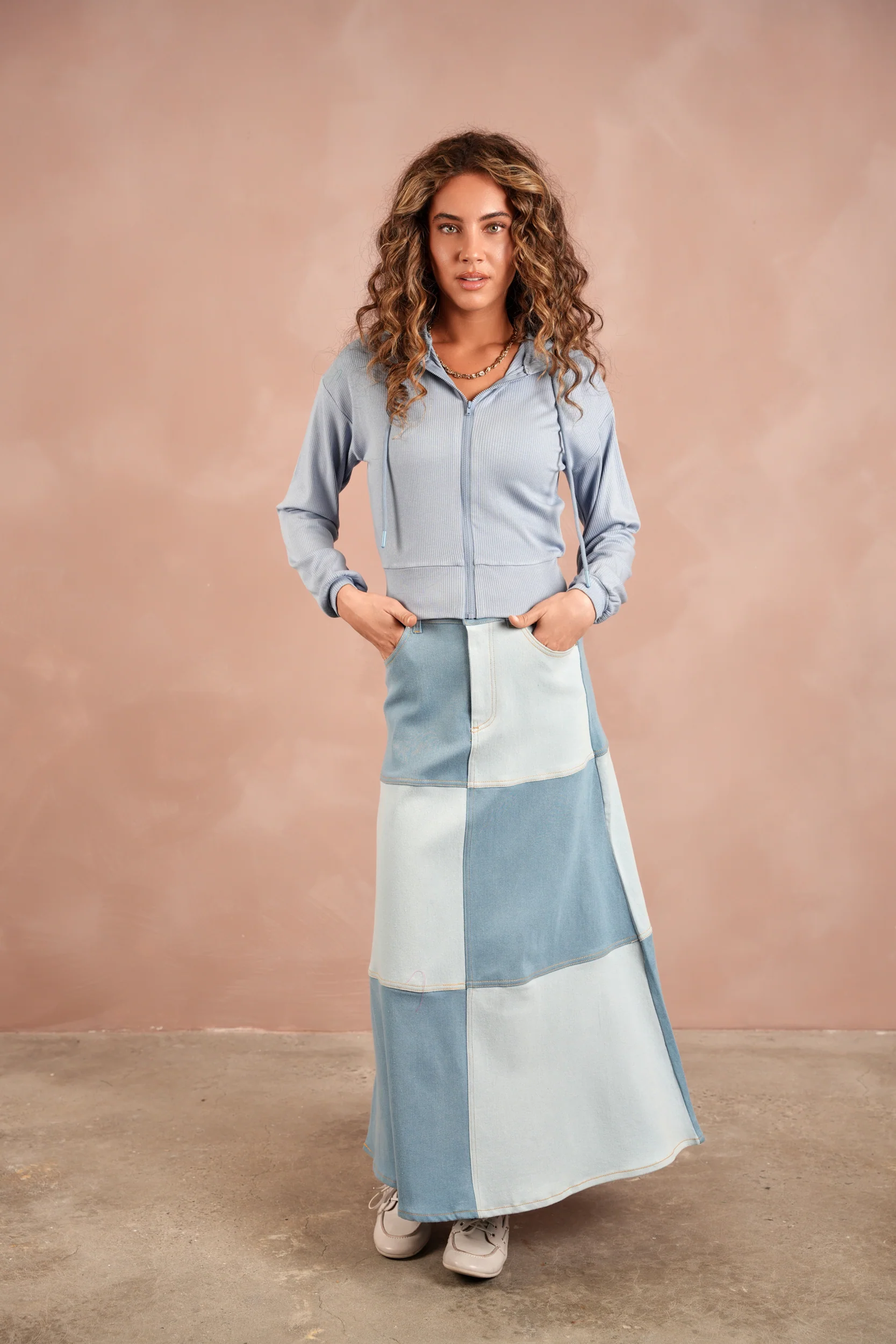 Color Block Flare Skirt - Image 5