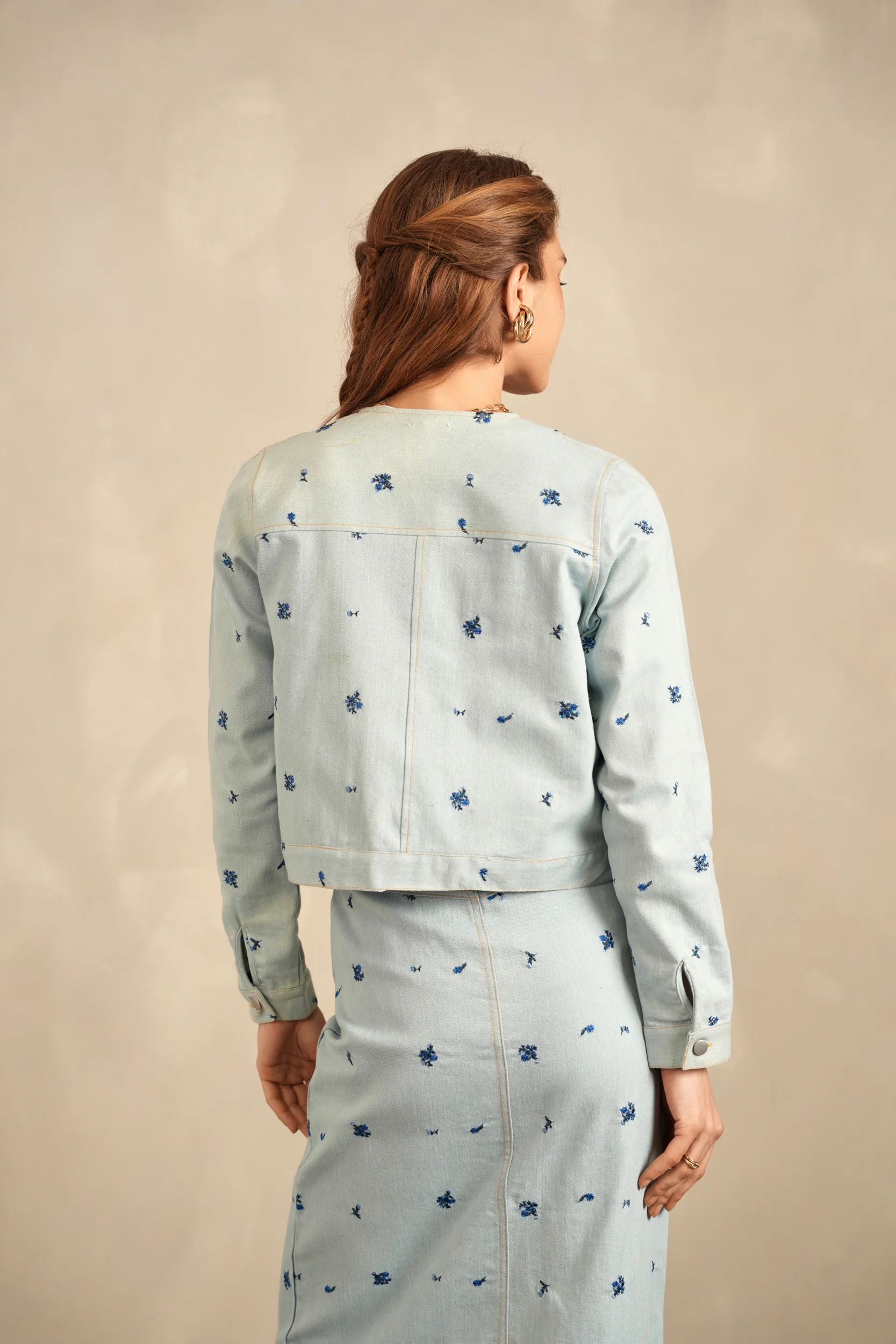 Embroidery Denim Skirt - Image 9