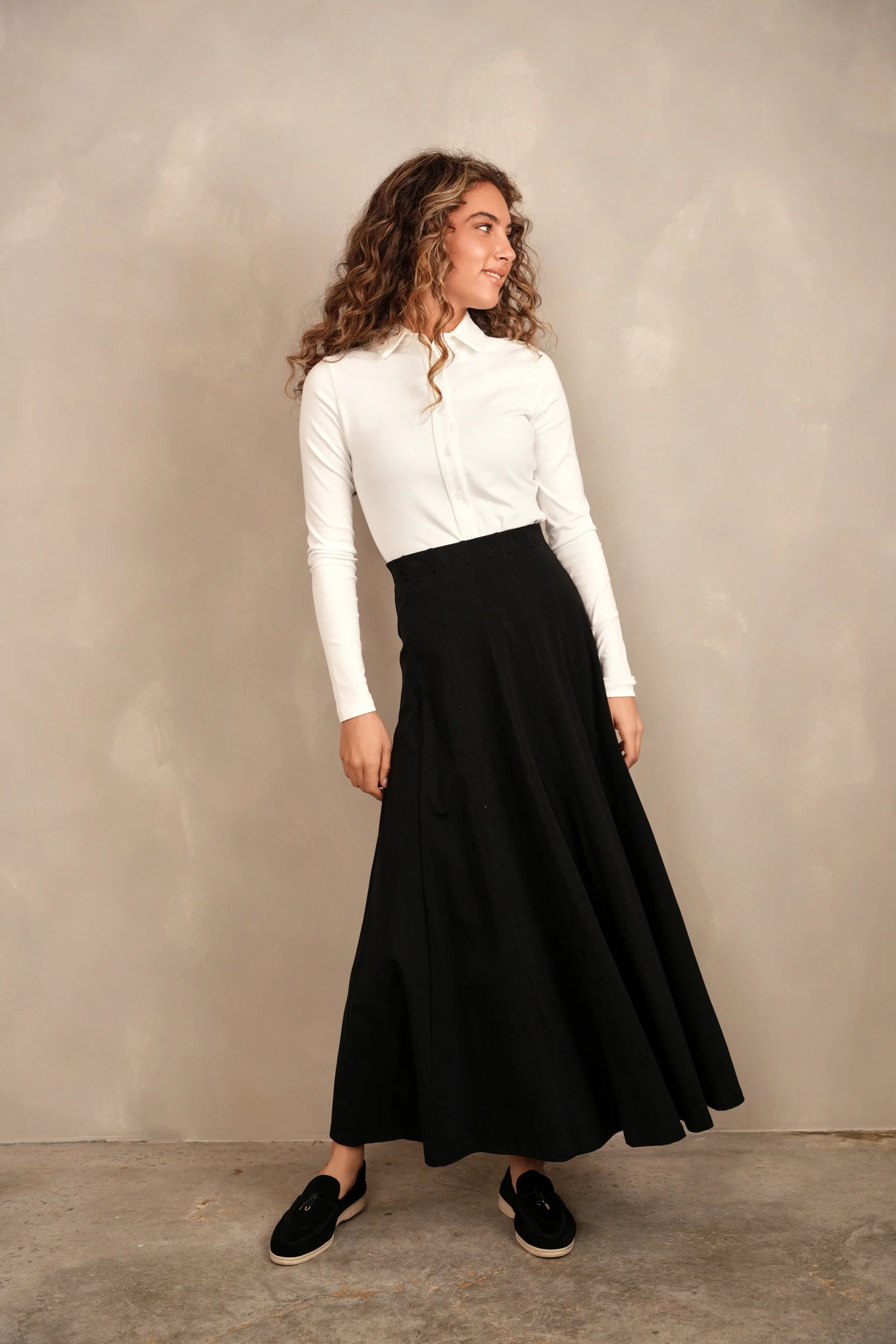 Maxi Basic Panel Skirt